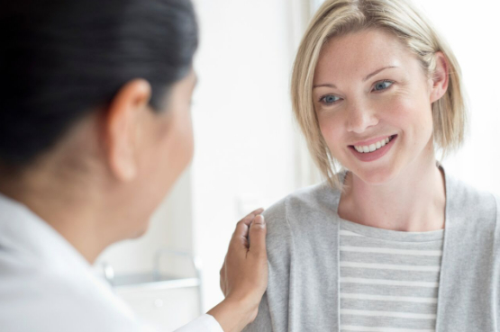 doctor comforting a patient