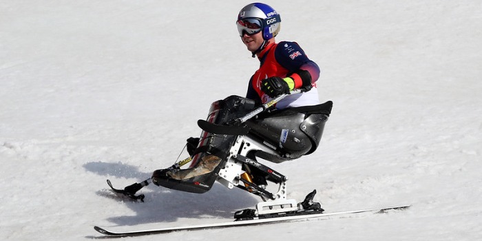 a person sat skiing