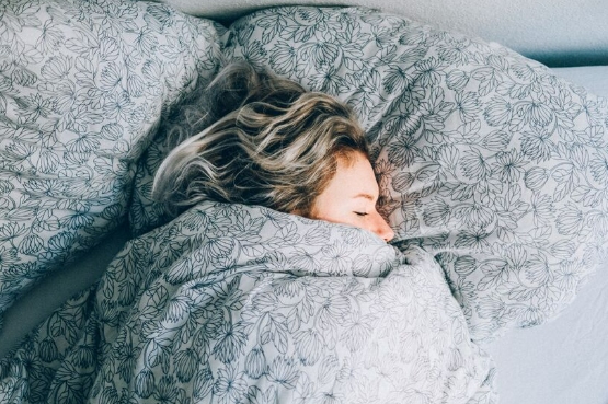 person lying in bed