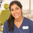 Nirvair Kaur is a dentist at London Canary Wharf (Crossrail Place) Dental Centre
