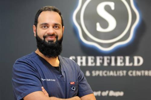 Headshot of Wiqas Malik, Dentist at Sheffield Dental Centre