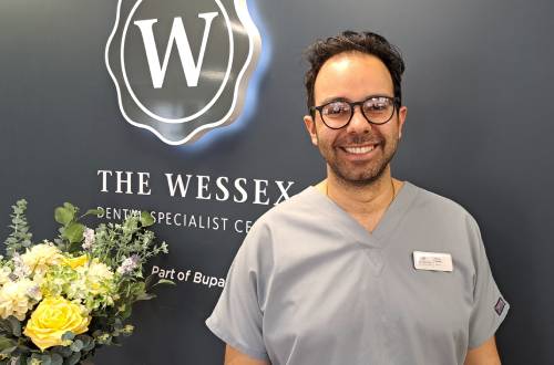 Headshot of Mina Bassily, Dentist at The Wessex Dental Specialist Centre