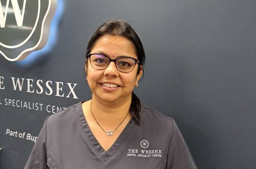 Headshot of Shubhra Mantri, dentist at The Wessex Dental Specialist Centre