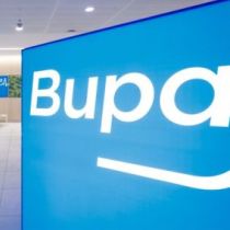 Bupa Logo at the reception